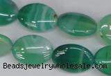 CAG1265 15.5 inches 13*18mm oval line agate gemstone beads