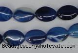 CAG1272 15.5 inches 10*14mm oval line agate gemstone beads