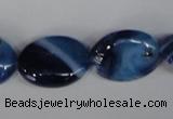 CAG1275 15.5 inches 15*20mm oval line agate gemstone beads