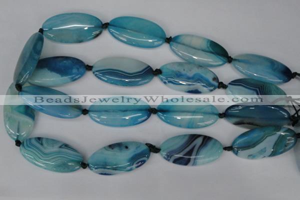 CAG1302 15.5 inches 20*38mm marquise line agate gemstone beads