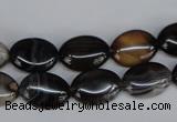 CAG1312 15.5 inches 10*14mm oval line agate gemstone beads