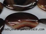 CAG1322 15.5 inches 20*38mm marquise line agate gemstone beads