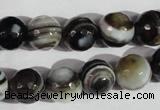 CAG1405 15.5 inches 12mm faceted round line agate gemstone beads