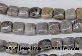 CAG1439 15.5 inches 8*8mm square bamboo leaf agate beads