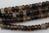 CAG1443 15.5 inches 3*6mm rondelle dragon veins agate beads