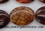 CAG1468 15.5 inches 22*30mm oval dragon veins agate beads