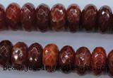 CAG1493 15.5 inches 8*16mm faceted rondelle natural fire agate beads