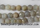 CAG1505 15.5 inches 8mm faceted round fire crackle agate beads