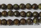 CAG1506 15.5 inches 8mm faceted round fire crackle agate beads