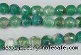 CAG1509 15.5 inches 8mm faceted round fire crackle agate beads