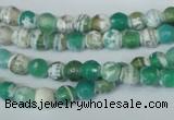 CAG1517 15.5 inches 8mm faceted round fire crackle agate beads