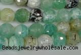 CAG1528 15.5 inches 10mm faceted round fire crackle agate beads