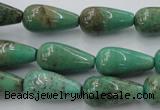 CAG1601 15.5 inches 10*20mm teardrop green grass agate gemstone beads