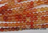 CAG1644 15.5 inches 4mm round red agate gemstone beads