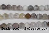 CAG1752 15.5 inches 6mm faceted round Chinese botswana agate beads