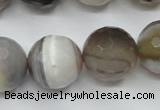 CAG1817 15.5 inches 18mm faceted round Chinese botswana agate beads