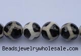 CAG1870 15.5 inches 6mm faceted round tibetan agate beads wholesale