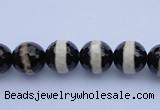 CAG1878 15.5 inches 6mm faceted round tibetan agate beads wholesale