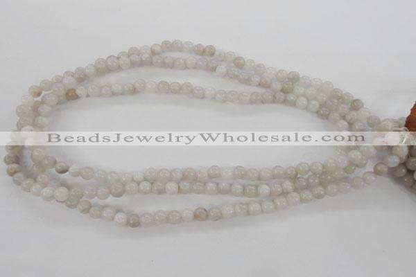 CAG1895 15.5 inches 6mm round grey agate beads wholesale