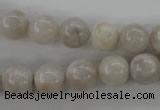 CAG1897 15.5 inches 10mm round grey agate beads wholesale