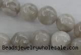 CAG1899 15.5 inches 14mm round grey agate beads wholesale