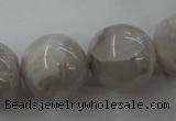 CAG1902 15.5 inches 20mm round grey agate beads wholesale