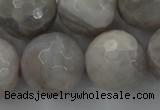 CAG1911 15.5 inches 20mm faceted round grey agate beads wholesale