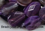 CAG206 15.5 inches 10*20mm faceted teardrop purple agate beads