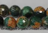 CAG2226 15.5 inches 16mm faceted round fire crackle agate beads