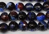 CAG2233 15.5 inches 10mm faceted round fire crackle agate beads