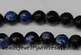 CAG2273 15.5 inches 10mm faceted round fire crackle agate beads