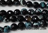 CAG2282 15.5 inches 8mm faceted round fire crackle agate beads