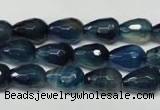 CAG2304 15.5 inches 10*14mm faceted teardrop agate gemstone beads