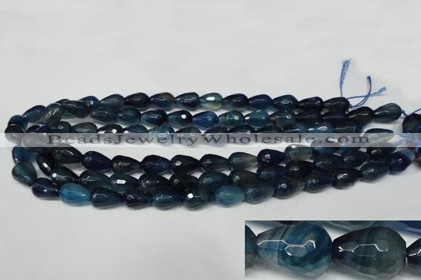 CAG2304 15.5 inches 10*14mm faceted teardrop agate gemstone beads