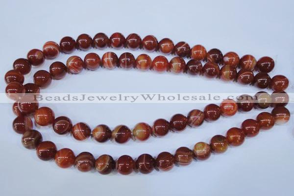 CAG2325 15.5 inches 14mmround red line agate beads wholesale