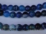 CAG2341 15.5 inches 6mm round blue line agate beads wholesale