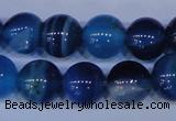 CAG2345 15.5 inches 14mm round blue line agate beads wholesale