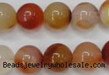 CAG2376 15.5 inches 14mm round red agate beads wholesale