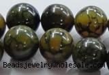 CAG238 15.5 inches 18mm round dragon veins agate gemstone beads