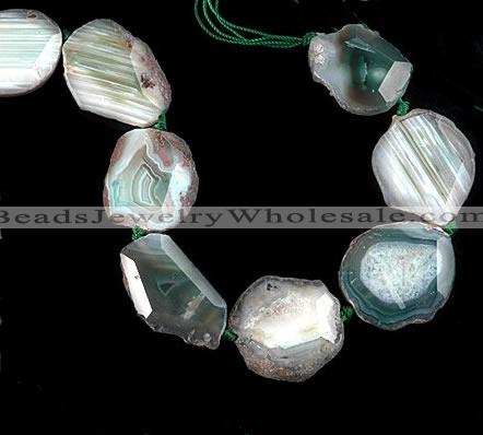 CAG329 rough agate nugget shape  gemstone beads Wholesale