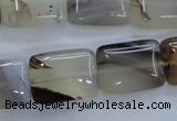 CAG3344 15.5 inches 15*20mm rectangle natural grey agate beads