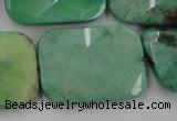 CAG3938 15.5 inches 22*30mm faceted rectangle green grass agate beads