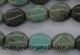 CAG3942 15.5 inches 8*10mm oval green grass agate beads