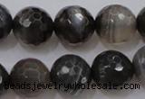 CAG3952 15.5 inches 10mm faceted round grey botswana agate beads