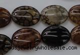 CAG4072 15.5 inches 15*20mm oval dragon veins agate beads