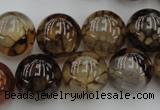 CAG4115 15.5 inches 16mm round dragon veins agate beads