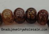 CAG4120 15.5 inches 12*16mm rondelle dragon veins agate beads