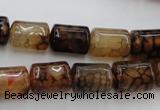 CAG4133 15.5 inches 10*14mm tube dragon veins agate beads