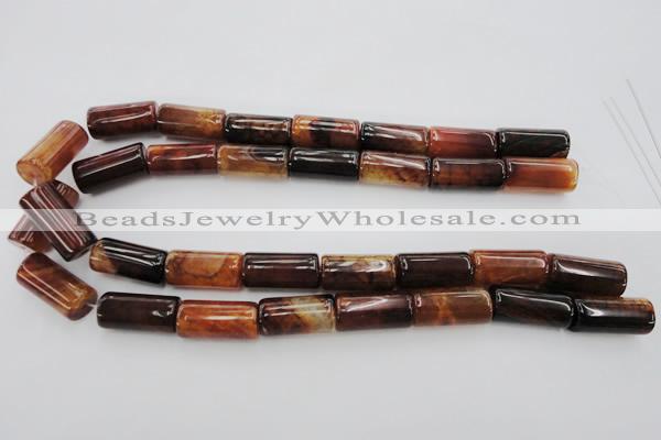 CAG4134 15.5 inches 12*25mm tube dragon veins agate beads