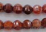 CAG4170 15.5 inches 12mm pumpkin natural fire agate beads